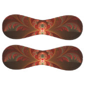 発光抽象芸術モダンオレンジ赤フラクタル ソフトボール (パネル)