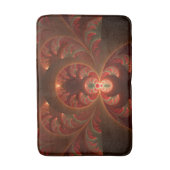 発光抽象芸術モダンオレンジ赤フラクタル バスマット (正面縦)