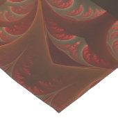 発光抽象芸術モダンオレンジ赤フラクタル ミディアムテーブルランナー (コーナー)