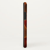 発光抽象芸術モダンオレンジ赤フラクタル Case-Mate iPhoneケース (裏面/右)