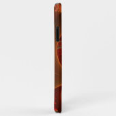 発光抽象芸術モダンオレンジ赤フラクタル Case-Mate iPhoneケース (裏面/右)