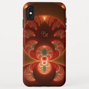 発光抽象芸術モダンフラクタルアートモノグラム iPhone XS MAXケース
