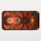 発光抽象芸術モダンフラクタルアートモノグラム Case-Mate iPhoneケース (裏面(横))