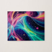 発光抽象芸術渦巻き鮮やか – 宇宙エネルギー ジグソーパズル (横)
