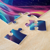 発光抽象芸術渦巻き鮮やか – 宇宙エネルギー ジグソーパズル (側面)