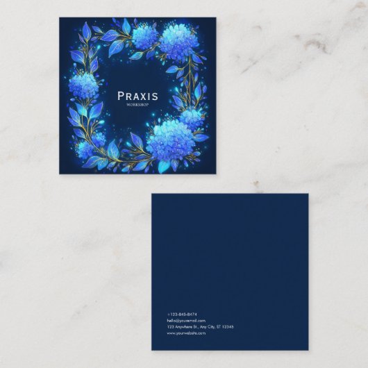 発光植物性リース スクエア名刺 (正面/裏面)