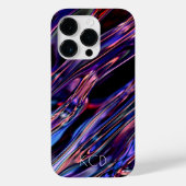 発光液体金属モノクロ(名前あり) Case-Mate iPhoneケース (裏面)