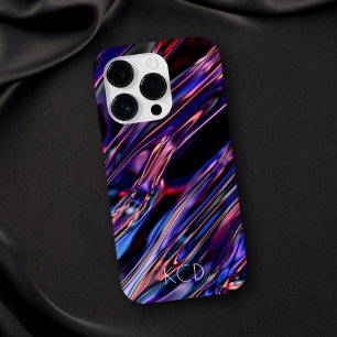 発光液体金属モノクロ（名前あり） Case-Mate iPhone 14 PROケース