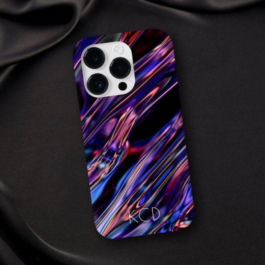 発光液体金属モノクロ(名前あり) Case-Mate iPhoneケース