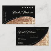 発光破壊金ゴールドグリッターエレガント輝き 名刺 (正面/裏面)