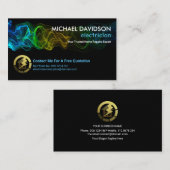 発光稲妻ウェーブホーム修理電気技師 名刺 (正面/裏面)