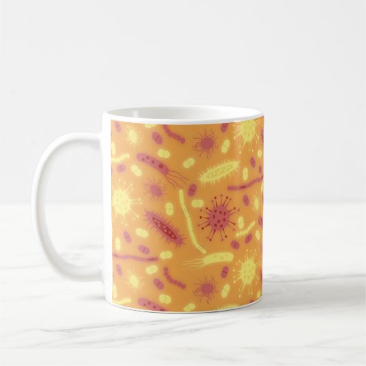 発光細菌微生物オレンジ コーヒーマグカップ (左)