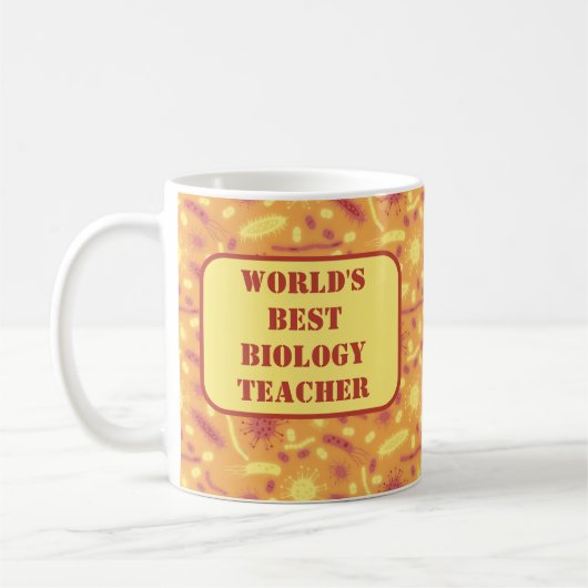 発光細菌微生物オレンジ コーヒーマグカップ (左)