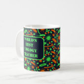 発光細菌微生物有毒オレンジグリーン コーヒーマグカップ (正面左)