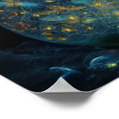 発光蝶 |デジタルアート ポスター (角)