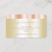 発光金ゴールドを持つ豪華なバラ金ゴールド 縁ど 名刺 (裏面)