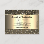 発光金ゴールドグリッタースターズゴールデン縁どクリー 名刺 (裏面)