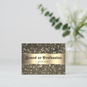 発光金ゴールドグリッタースターズゴールデン縁どクリー 名刺 (スタンド正面)