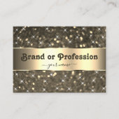 発光金ゴールドグリッタースターズゴールデン縁どクリー 名刺 (正面)
