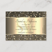 発光金ゴールドグリッタースターズゴールデン縁どモノグラム 名刺 (裏面)