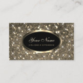 発光金ゴールドグリッタースパークルティニースターエレガンス 名刺 (正面)