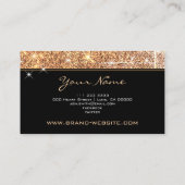 発光金ゴールドグリッタープロフェッショナル美しい化粧 名刺 (裏面)