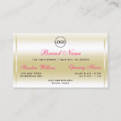 発光金ゴールドピンクパープルグリッターとロゴラグジュアリー 名刺 (裏面)