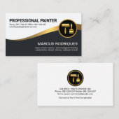 発光金ゴールド絵画波 名刺 (正面/裏面)