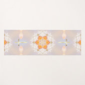 発光金ゴールド聖クロスかわいらし、オレンジフローラ ヨガマット (正面(横))