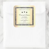 発光銀グリッター金ゴールド効果製品ラベル スクエアシール (バッグ)