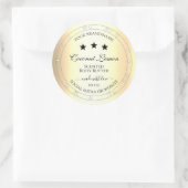 発光銀グリッター金ゴールド効果製品ラベル ラウンドシール (バッグ)