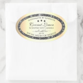 発光銀グリッター金ゴールド効果製品ラベル 楕円形シール (バッグ)