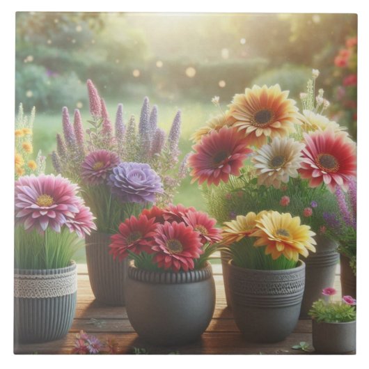 発光開花 タイル (正面)