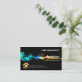 発光電気稲妻ストライク電気技師 名刺 (スタンド正面)