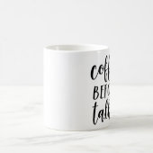 発声映画のマグの前のコーヒー コーヒーマグカップ (中央)