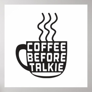 発声映画の前のコーヒー ポスター