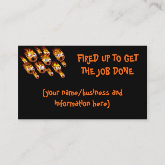 発射されるまで仕事を終らせて下さい 名刺 (正面)