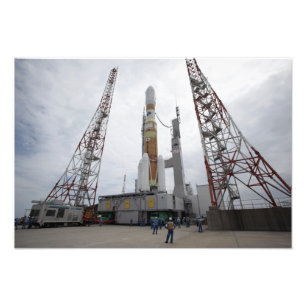 発射パッドのH-IIBのロケット フォトプリント           