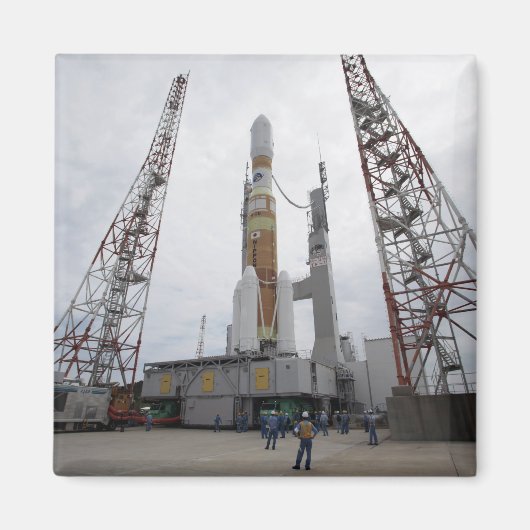発射台のH-IIBロケット マグネット (正面)