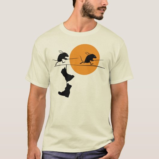 発展のネズミの忍者 Tシャツ (正面)