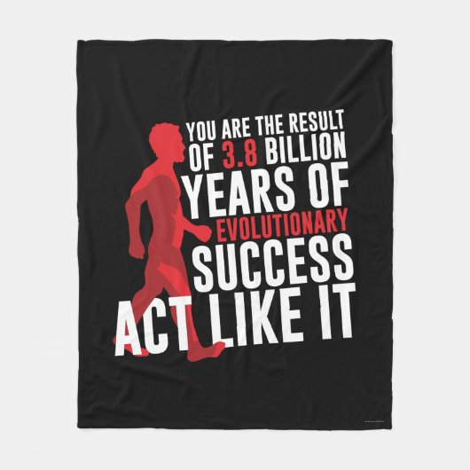 発展の成功 フリースブランケット (正面)