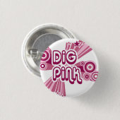 発掘のピンクの乳癌の認識度Pin 缶バッジ (正面&裏面)
