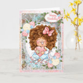 発掘はGigiの花のバースデー・カードを落書きします カード (黄色い花)