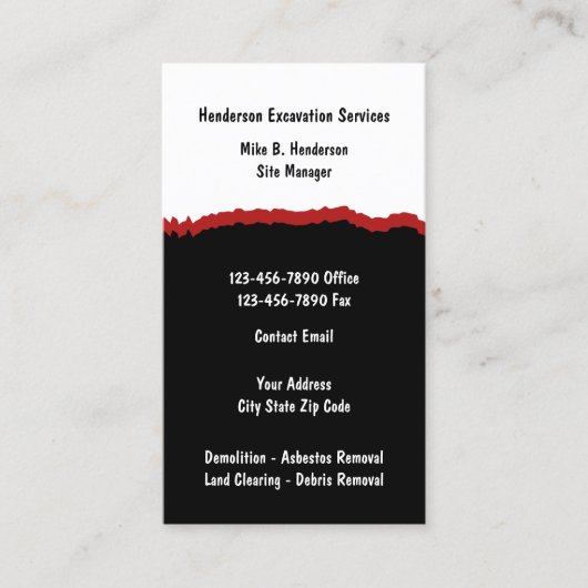 発掘建築業務名刺 名刺 (正面)