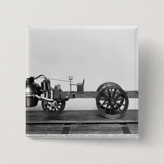 発明される蒸気動力車 缶バッジ (正面)
