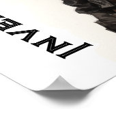 発明精神スチームパンク若い女性 ポスター (角)