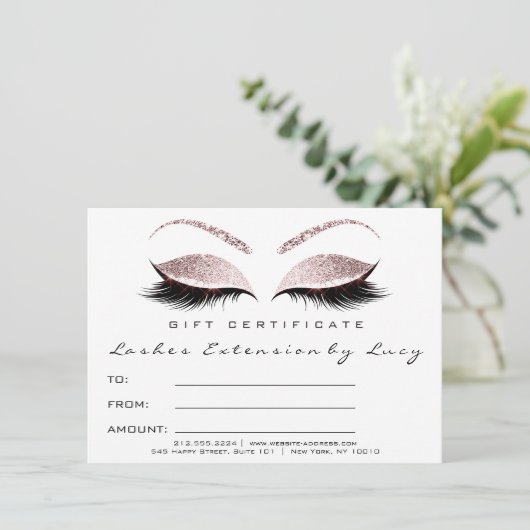 発汗延長化粧証明書ギフトグリッター (スタンド正面)