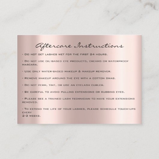 発汗拡張アフターケア命令スパークバラ 予約カード (裏面)