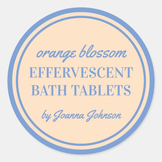 発泡入浴タブレットのラベルテンプレート ラウンドシール (正面)