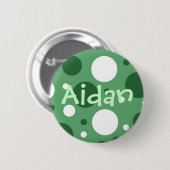 発泡性のティール（緑がかった色） 缶バッジ (正面&裏面)